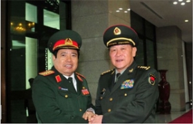 越南军事代表团访问中国