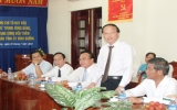 Ủy viên Bộ Chính trị, Trưởng ban Tuyên giáo Trung ương Tô Huy Rứa: Thăm và làm việc với Ban Tuyên giáo Tỉnh ủy