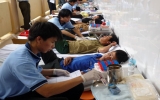 200 youths, people in Phu Giao give blood