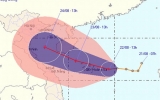 Áp thấp nhiệt đới thành bão hướng vào biển miền Trung và Bắc Bộ