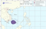 Xuất hiện áp thấp nhiệt đới trên Biển Đông