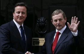British, Irish PMs meet on economic, security issues