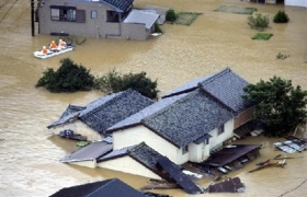 台风致日本37人死亡 仍有约5000人被困