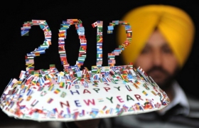 世界各地人民欢欢乐乐喜迎新年