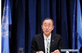 UN chief vows to help build "safer, more secure world"