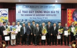 Investment certificates issued to 8 domestic and foreign enterprises