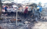 Quảng Bình: Chợ Đồng Hới bốc cháy trong đêm