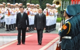Chủ tịch nước đón và hội kiến với Quốc vương Campuchia