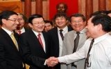 Chủ tịch nước gặp mặt các doanh nhân Việt Nam tiêu biểu