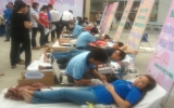 Over 200 people take part in voluntary blood donation