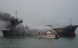 Cứu nạn thành công tàu chở hàng bị cháy trên biển