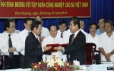 Thorough cooperation deal of Binh Duong and Vietnam Rubber Group signed