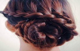 Tóc tết búi sang trọng cho bạn gái