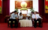 Chủ tịch UBND tỉnh Lê Thanh Cung tiếp lãnh đạo 2 công ty đến thăm và chúc tết