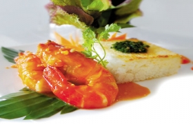 Cơm nướng - tôm kho tàu