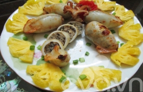 Mực nhồi thịt chiên