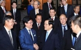 President Sang meets with Japanese firms