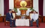 Chủ tịch UBND tỉnh Lê Thanh Cung tiếp Phó Tổng giám đốc Công ty thực phẩm Orion Vina
