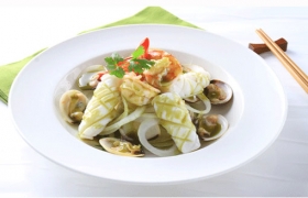 Hải sản xốt trà xanh