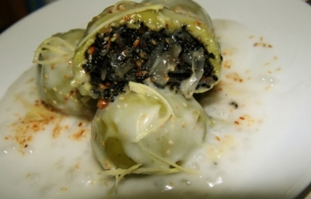 Bánh nếp lá dứa nước cốt dừa