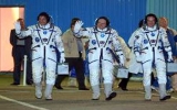 American, two Russians take shortcut to space