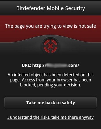 Giao diện cảnh báo khi truy cập trang web không an toàn