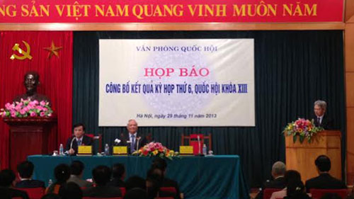 Bế mạc Kỳ họp thứ 6, Quốc hội khóa XIII