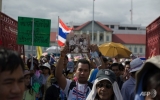 Thai protests target army, ruling party headquarters