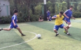 12 đội bóng tranh tài giải bóng đá lực lượng dân quân phường Phú Lợi