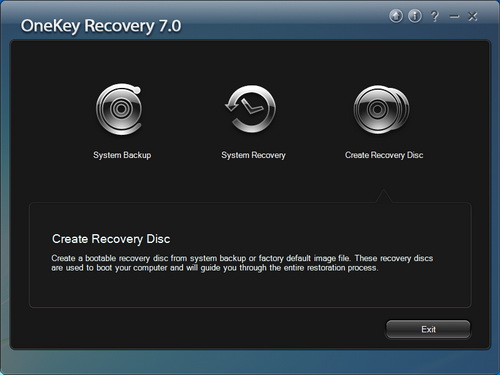 Tính năng OneKey Recovery giúp việc khôi phục hệ thống đơn giản, nhanh chóng.