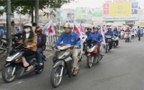 Thành đoàn Thủ Dầu Một: Ra quân tuyên truyền bảo đảm trật tự an toàn giao thông