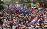 Phe đối lập Campuchia tuyên bố tạm ngừng biểu tình