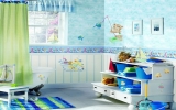 Trang trí phòng tắm đầy màu sắc vui nhộn cho bé