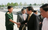 Một số hình ảnh hoạt động của Thủ tướng Chính phủ Nguyễn Tấn Dũng tại lễ khởi động thành phố mới Bình Dương