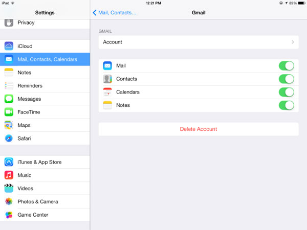 Làm thế nào để đồng bộ Google Mail, Contacts và Calendar trên iPad