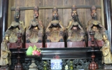 Hai bộ tượng gỗ quý lưu giữ tại chùa Hội Khánh