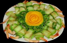 Tôm cuộn bí đao