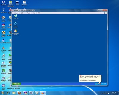 Máy tính ảo giúp người dùng tiếp tục sử dụng Windows XP trên phiên bản Windows mới hơn (Windows 7)