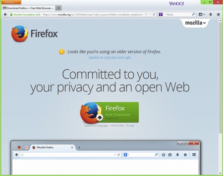 Sự khác biệt hoàn toàn trong giao diện giữa Firefox 28 cũ (trên) và Firefox 29 mới