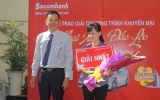 Sacombank chi nhánh Bình Dương tổ chức trao giải thưởng cho khách hàng
