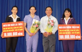 TX.Thuận An ủng hộ ngư dân, Cảnh sát biển và Kiểm ngư Việt Nam hơn 200 triệu đồng