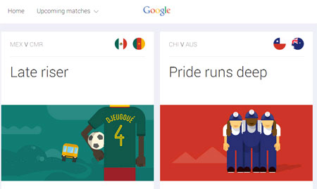 Mẹo thưởng thức World Cup 2014 qua... Google