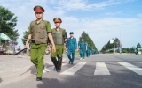 Công an huyện Bàu Bàng:  Hành quân dã ngoại thị uy
