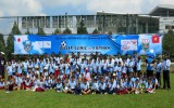 300 học viên tham gia chương trình hướng dẫn đá bóng cho học sinh tiểu học Bình Dương