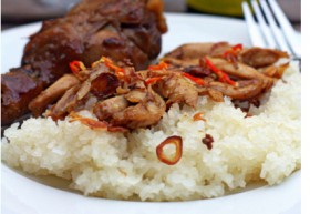 Xôi gà rô ti