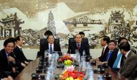 中国全国政协主席俞正声出席河内大学孔子学院挂牌仪式