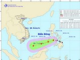 Vị trí tâm bão Jangmi ở phía Đông biển Xu lu của Philippines