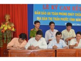 Phú Giáo: Tiểu thương chợ Phước Vĩnh ký cam kết bảo đảm an toàn phòng cháy và chữa cháy