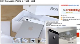 iPhone 5, 5S khoá mạng giá 4 đến 6 triệu đồng tràn về VN