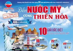 Mua sắm tại Thiên Hòa có cơ hội du lịch miễn phí tại Mỹ